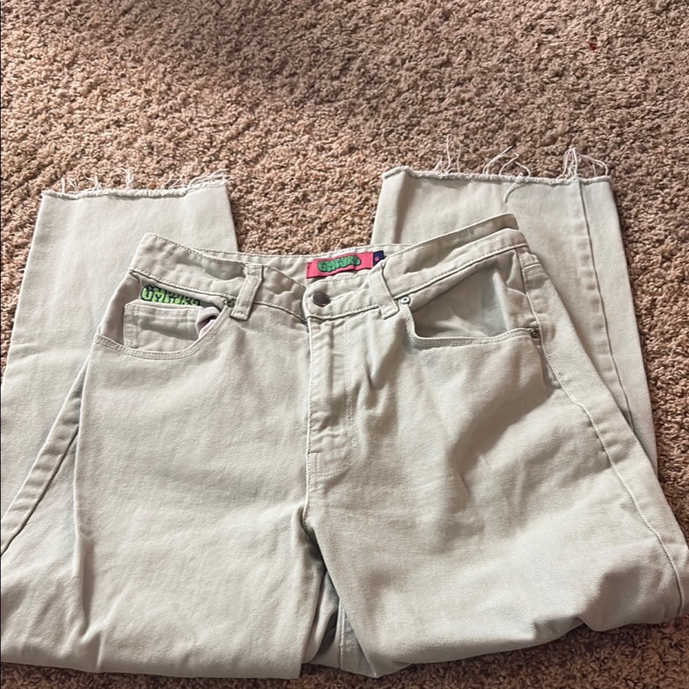 Women's Light Green Baggy Jeans